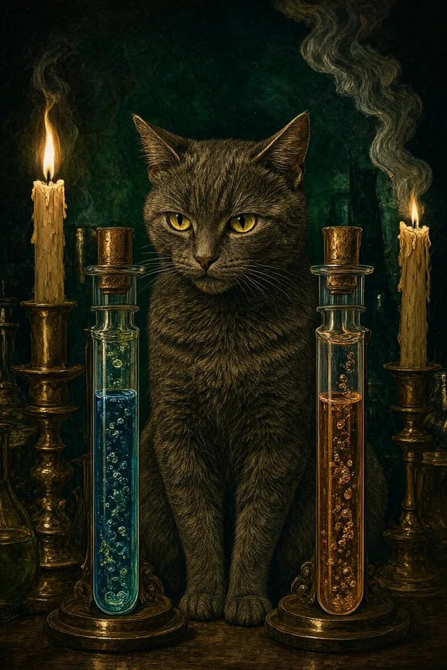 Влюблённые — Кот между двух пробирок