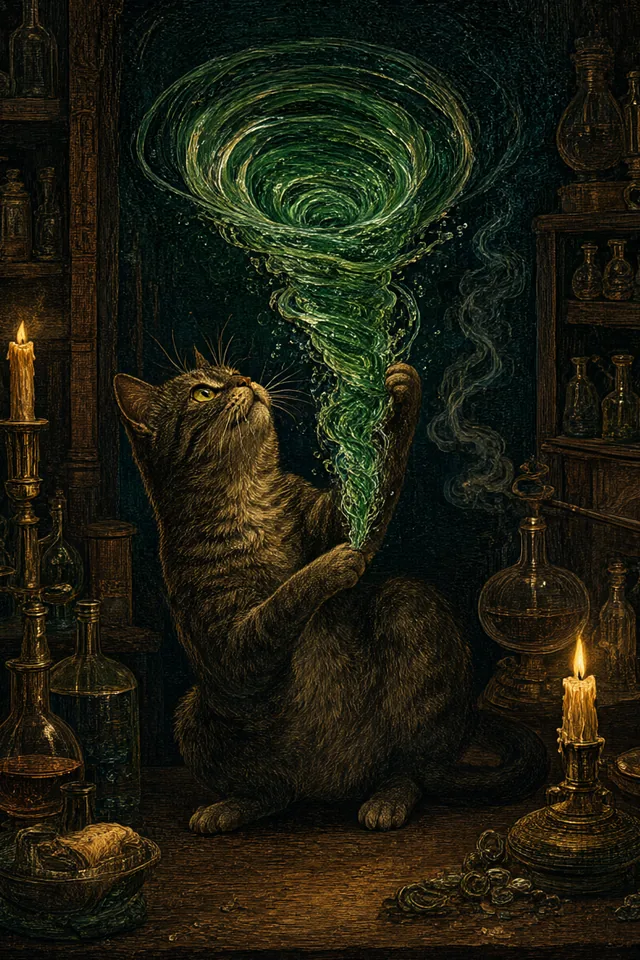 Колесо Фортуны — Кот, поймавший фазу раствора