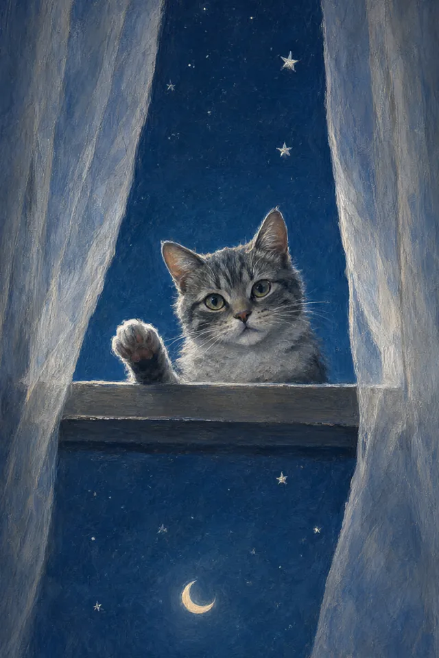 Шут — Кот на краю подоконника
