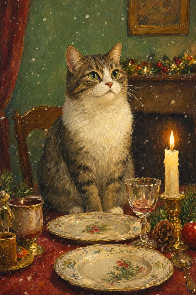 Император — Кот-хозяин праздничного стола