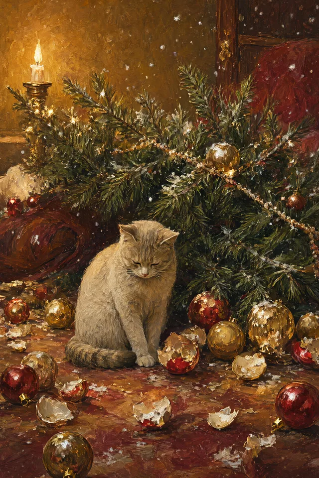 Башня — Кот, уронивший ёлку