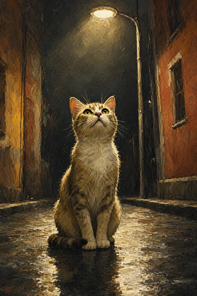 Звезда — Кот, глядящий на свет фонаря